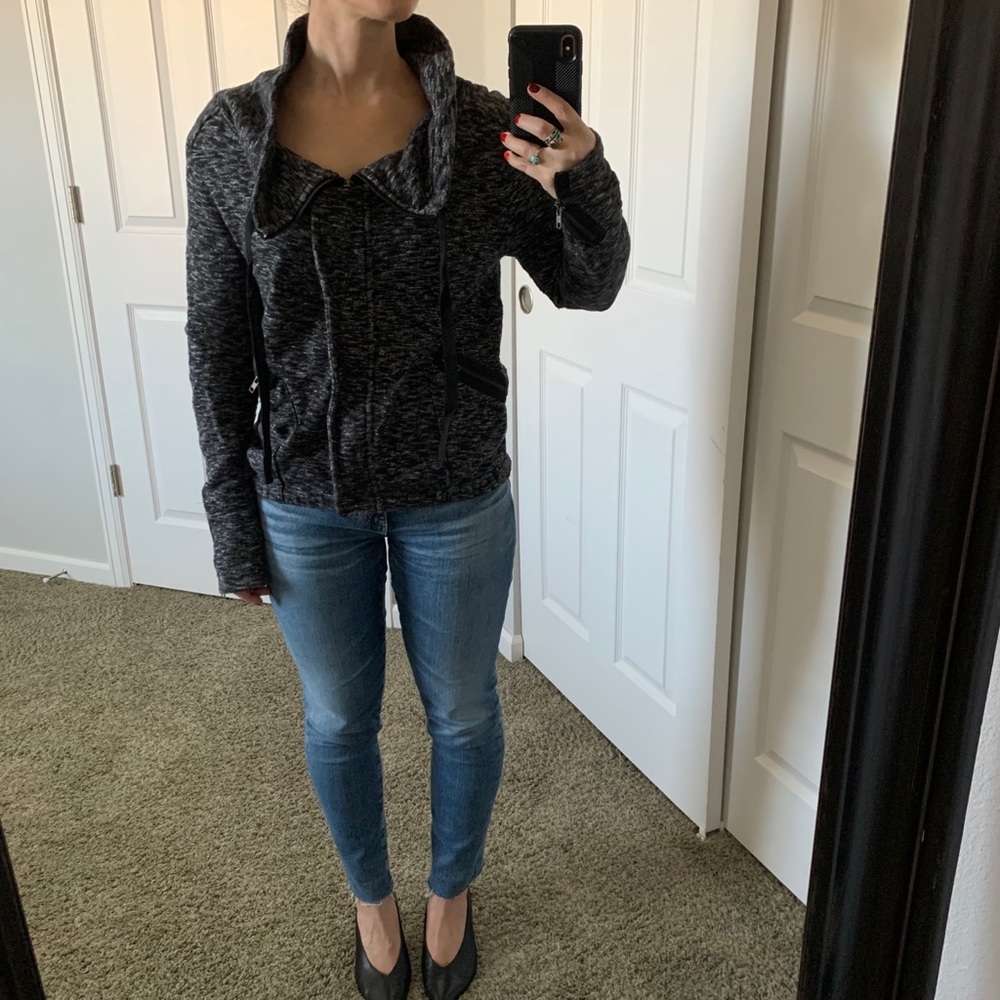 silence + noise zip up sweater